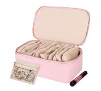 Reise Schmuckkästchen - Schmuck Organizer - Travel Jewelry Box - Reise-Schmuckkästchen | Kompaktes Schmuckkästchens Für Ringe, Ohringe, Armbänder Und Halsketten, Elegantes Kleines Tragbares