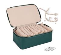 Reise Schmuckkästchen - Schmuck Organizer - Travel Jewelry Box - Reise-Schmuckkästchen | Kompaktes Schmuckkästchens Für Ringe, Ohringe, Armbänder Und Halsketten, Elegantes Kleines Tragbares