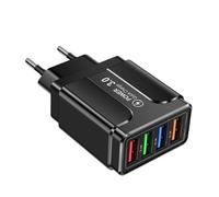 Reiseadapter Europa Stecker,3.1A 4 Ports Europäischer Reiseadapter Mit USB Anschlüssen - 4 Ports Handy Zubehör Schnellladung Internationale Ladestation für Deutschland Italien Spanien