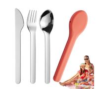 Reisegeschirr Set - Tragbare Campingutensilien Aus Edelstahl, Kompaktes Besteck Mit Gabel Löffel Messer | Leichtes Outdoor Geschirr Für Reisen Wandern Picknick Rucksackausflüge Camping Trekking Abente