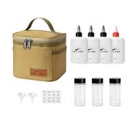 Reisegewürzbehälter-Set - Dicht schließende Flaschen aus BPA-freiem Kunststoff | Multifunktionale Tragetasche mit kleinen Spenderdosen für Outdoor-Aktivitäten, Wanderausflüge Picknick Genuss unterwegs