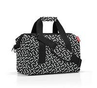 reisenthel allrounder M - Borsa da Medico Multifunzione per Viaggio, Lavoro e Tempo Libero, Multitasche con Tracolla Rimovibile, Tessuto Idrorepellente, 18 L, Fantasia Nero Signature