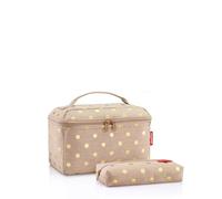 reisenthel Beautycase Set - La nostra confezione regalo composta da un astuccio di bellezza e un astuccio rettangolare per le festività, Caffè A Piselli Metallizzati, Taille unique