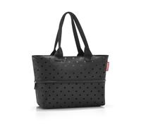 reisenthel Borsa shopper e1 - spazio per piccoli e grandi acquisti, Glossy Dots Black, taglia unica, Shopper E1 a pois lucidi, nero
