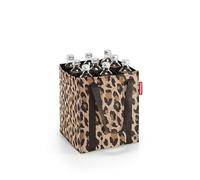 reisenthel Bottlebag - 9 scomparti, facile riciclaggio delle bottiglie, spallacci, Leo Macchiato, 24 x 28 x 24 cm