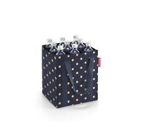 reisenthel Bottlebag - 9 scomparti, facile riciclaggio delle bottiglie, tracolla, Couleur:Metallic Dots Blue