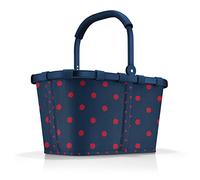 reisenthel Carrybag BK, cestino per la spesa, Frame Mixed Dots Red, taglia unica, Tasca aggiuntiva