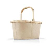 reisenthel Carrybag frame cord sand, robusto cestino per la spesa con molto spazio e pratica tasca interna, design elegante e impermeabile