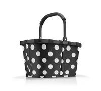 Reisenthel Carrybag Frame Dots White - Robusto cestino per la spesa con ampio spazio e pratica tasca interna - Design elegante e impermeabile