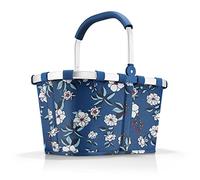 reisenthel Carrybag garden blue: robusto cestino per la spesa con molto spazio e pratica tasca interna, design elegante e impermeabile