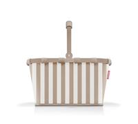 reisenthel Carrybag - Robusto cestino per la spesa con ampio spazio e pratica tasca interna - Design elegante e impermeabile, Summerstries Coffee, 28 x 48 x 29 cm, moderno