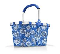 reisenthel Carrybag - Robusto cestino per la spesa con ampio spazio e pratica tasca interna - Design elegante e impermeabile, Batik Blue, taglia unica, Trolley con ruote girevoli