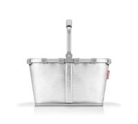 reisenthel Carrybag - Robusto cestino per la spesa con ampio spazio e pratica tasca interna - Design elegante e impermeabile, Silver Crackle, 48 x 29 x 28 cm (B x H x T), Contemporaneo