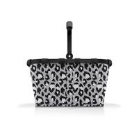 reisenthel Carrybag - Robusto cestino per la spesa con ampio spazio e pratica tasca interna - Design elegante e impermeabile, Frame Leo Nero, Cestino per la spesa