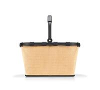 reisenthel Carrybag - Robusto cestino per la spesa con ampio spazio e pratica tasca interna - Design elegante e impermeabile, Frame Raffia Black, 48 x 29 x 28 cm (B x H x T)