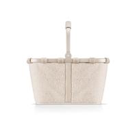 reisenthel Carrybag Teddy Sand: robusto cestino per la spesa con molto spazio e pratica tasca interna, design elegante e impermeabile