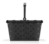 reisenthel Carrybag XS Glossy Dots Black - Piccolo cestino stabile in formato XS Piccola variante dell'icona della spesa pratica tasca interna - Design elegante ed impermeabile