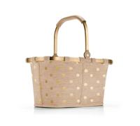 reisenthel Carrybag XS Frame Metallic Dots Coffee - Piccolo robusto cestino in formato XS Piccola variante dell'icona della spesa pratica tasca interna - Design elegante ed impermeabile
