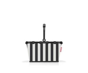 reisenthel Carrybag XS Summerstripes black - Robusto cestino per la spesa con pratica tasca interna - Design elegante e impermeabile