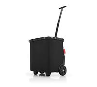 reisenthel carrycruiser black/black - Carrello Spesa con Resistente Telaio in Alluminio, Tracolla Regolabile e Tasca Interna Rimovibile, Ruote Grandi e Tessuto Idrorepellente, 40 L
