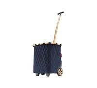 reisenthel carrycruiser rhombus midnight gold - Carrello Spesa con Resistente Telaio in Alluminio, Tracolla Regolabile e Tasca Interna Rimovibile, Ruote Grandi e Tessuto Idrorepellente, 40 L