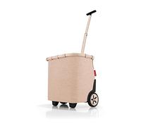 reisenthel carrycruiser - Carrello Spesa con Resistente Telaio in Alluminio, Tracolla Regolabile e Tasca Interna Rimovibile, Ruote Grandi e Tessuto Idrorepellente, 40 L, Fantasia Zebra, Couleur:twist coffee
