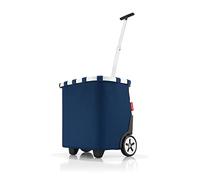 reisenthel carrycruiser dark blue - Carrello Spesa con Resistente Telaio in Alluminio, Tracolla Regolabile e Tasca Interna Rimovibile, Ruote Grandi e Tessuto Idrorepellente, 40 L