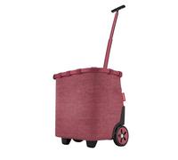 reisenthel carrycruiser Twist Maroon - Carrello per la spesa portatile con robusto telaio in alluminio, tracolla e tasca interna in rete estraibile, in materiale impermeabile