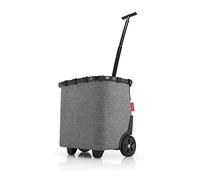 reisenthel carrycruiser twist silver - Carrello Spesa con Resistente Telaio in Alluminio, Tracolla Regolabile e Tasca Interna Rimovibile, Ruote Grandi e Tessuto Idrorepellente, 40 L