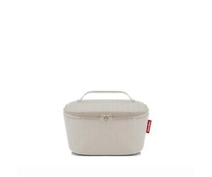 reisenthel coolerbag S pocket - Borsa Termica Realizzata con Bottiglie in PET Riciclate, Adatta per Spesa o Pranzo e Snack in Viaggio, Tessuto Idrorepellente, 2,5 L, Nero, Couleur:herringbone sand