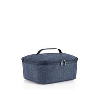 reisenthel coolerbag XL twist silver - borsa frigo XL in tessuto poliestere di alta qualità - ideale per picnic, shopping e in viaggio, Couleur:herringbone dark blue