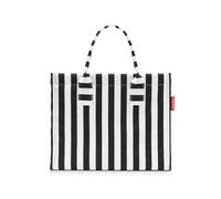 reisenthel Daily Shopper - Borsa moderna e lineare per ogni occasione, pratica borsa abbastanza grande per i vostri acquisti e oggetti di uso quotidiano, Strisce estive nere, Taglia unica per tutti