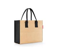 reisenthel Daily Shopper - Borsa moderna e lineare per ogni occasione, pratica borsa abbastanza grande per i vostri acquisti e oggetti di uso quotidiano, Raffia Black, Shopper