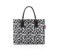 reisenthel Daily Shopper - Borsa moderna e lineare per ogni occasione, pratica borsa abbastanza grande per i vostri acquisti e oggetti di uso quotidiano, Leo Nero, L, Minimal