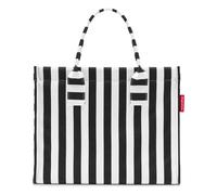 reisenthel Daily Shopper - Borsa moderna e lineare per ogni occasione, pratica borsa abbastanza grande per i vostri acquisti e oggetti di uso quotidiano, Strisce estive nere, Taglia unica per tutti