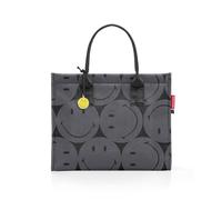 reisenthel Daily Shopper - Borsa shopper moderna e lineare per ogni occasione, pratica borsa, abbastanza grande per i vostri acquisti e gli oggetti di uso quotidiano, Smiley Grey, Mittelgroße