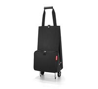reisenthel foldabletrolley - Carrello Pieghevole per Shopping, Design Moderno Multifunzione e Salvaspazio, Richiudibile nella sua Tasca Esterna, Tessuto Idrorepellente, 30 L, Nero