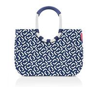 Reisenthel loopshopper L - Borsa da Shopping, Design Elegante e Idrorepellente, Shopper con Manici Rigidi Imbottiti in Alluminio, 25 L, Fantasia Signature Navy