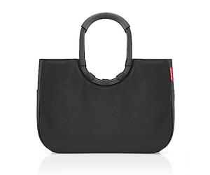 Reisenthel loopshopper L - Borsa da Shopping, Design Elegante e Idrorepellente, Shopper con Manici Rigidi Imbottiti in Alluminio, 25 L, Nero