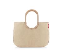 reisenthel Loopshopper L - Borsa robusta con pratici scomparti in bottiglie in PET riciclate, design affascinante e impermeabile, oro, Frame Cord Sand, L