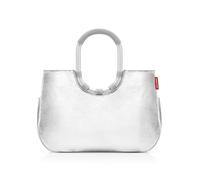 reisenthel Loopshopper L - Borsa robusta con pratici scomparti in bottiglie in PET riciclate, design affascinante e impermeabile, oro, Silver Crackle, L, casual