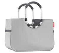 reisenthel Loopshopper L - Borsa robusta con pratici scomparti in bottiglie in PET riciclate, design affascinante e impermeabile, oro, grigio., L