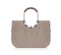 reisenthel Loopshopper L - Borsa robusta con pratici scomparti in bottiglie in PET riciclate, design affascinante e impermeabile, oro, A spina di pesce moka, L