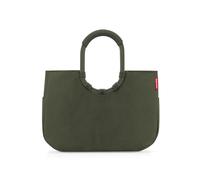 reisenthel Loopshopper L - Borsa robusta con pratici scomparti in bottiglie in PET riciclate, design affascinante e impermeabile, oro, Cord Dark Matcha, L