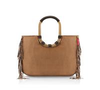 reisenthel shopping loopshopper L - Borsa per la spesa con manico 46 cm (smiley leo blush) marrone