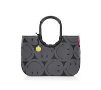 reisenthel Loopshopper L - Borsa robusta con pratici scomparti in bottiglie in PET riciclate, design affascinante e impermeabile, oro, Smiley Grey, L