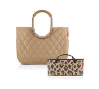 reisenthel Loopshopper L Frame Rhombus Ginger + Organizer Leo Macchiato - Organizer funzionale per borse: per ancora più ordine nella vostra borsa Reisenthel