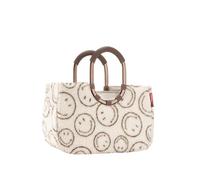 reisenthel loopshopper M - Borsa robusta con pratici scomparti in bottiglie PET riciclate, eleganza durante lo shopping, molte funzionalità incluse, Orsacchiotto sorridente cioccolato, M