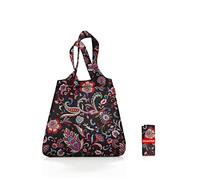 reisenthel mini maxi shopper paisley black - borsa della spesa pieghevole, 15L