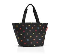 Reisenthel shopper M - Borsa della Spesa Capiente ed Elegante, Chiusura con Cerniera, Design Pratico, Tasca Interna con Zip, Tessuto Idrorepellente, 15 L, Fantasia a Pois